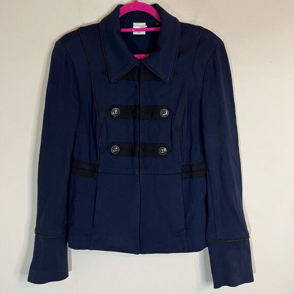 CAbi Jackets & Blazers - CAbi In The Band 3375 Military Button Jacket Size Medium Navy Blue Black Pockets